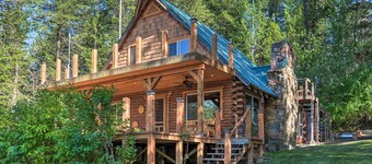 Alpine Adventures: Cozy Log Cabin w/ Deck & Views!