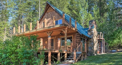 Alpine Adventures: Cozy Log Cabin w/ Deck & Views!