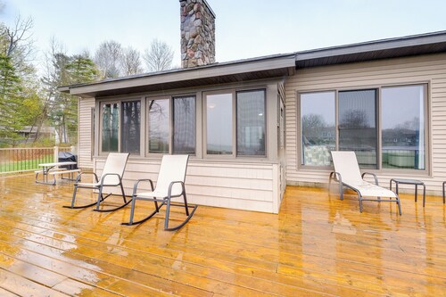 Cadillac Vacation Rental w/ Dock on Lake Mitchell!