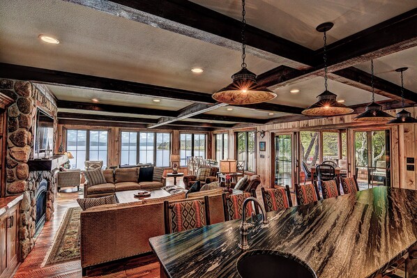 House (6 Bedrooms) | Interior - Waterfront Star Lake Cabin, Boat Dock On-site (Star Lake)