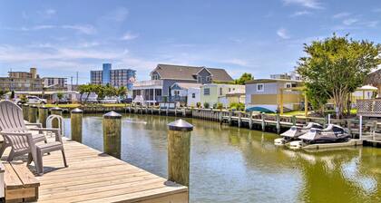Deck w/ Canal Access: Ocean City Townhome