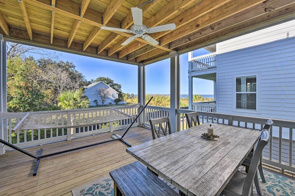 House (4 Bedrooms) | Outdoor dining - 3 Decks & Water Views: Breezy Home in Hilton Head (Hilton Head Island)