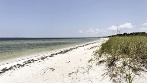 A beach with clear water, white sand, and sparse vegetation. - Port St Joe Beach House w/ Pool Access! (Port St. Joe)