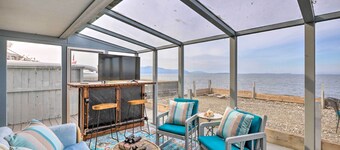 Oceanfront Ferndale Oasis w/ Fire Pit, Grill!