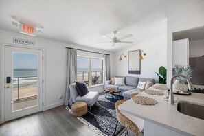 TV, fireplace - Beachfront Oasis (whole house - 4 luxury condos) (Brevard County)