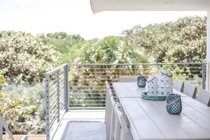 Outdoor dining - Beachfront Oasis (whole house - 4 luxury condos) (Brevard County)