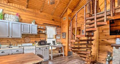 Broken Bow Log Cabin w/ Fire Pit, Pond, & Deck!