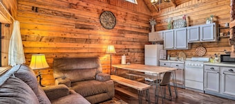 Broken Bow Log Cabin w/ Fire Pit, Pond, & Deck!
