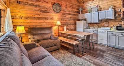 Broken Bow Log Cabin w/ Fire Pit, Pond, & Deck!