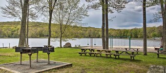 Walk to Locust Lake: Poconos Vacation Home!