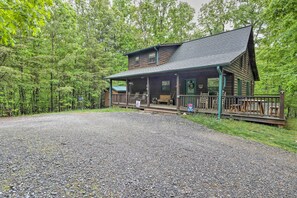 House (2 Bedrooms) | Interior - Fire Pit & Grill: Whittlers Mountain Escape! (Murphy)