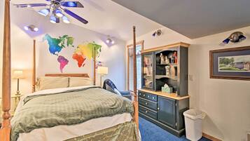 3 bedrooms, iron/ironing board, bed sheets