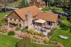 House (3 Bedrooms) | Front of property - Soak, Relax & Explore! Log Cabin on the Wolf River (White Lake)