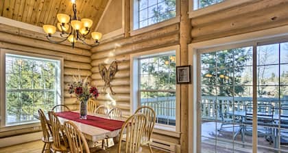 Secluded Log Cabin w/ Game Room & Forest Views