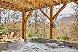 Interior - Game Room & Fire Pit: Spacious Elk Park Lodge! (Elk Park)