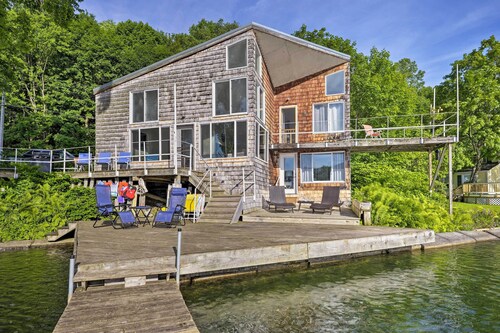 Waterfront Deruyter Home w/ Private Dock!