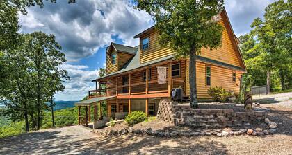 Spacious Log Cabin w/ Fire Pit & Game Room!