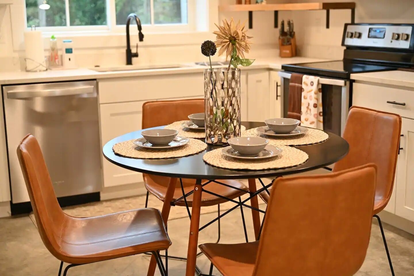 Dining table in the kitchen
