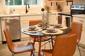 Dining table in the kitchen
