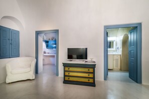 DVD player, music library, stereo