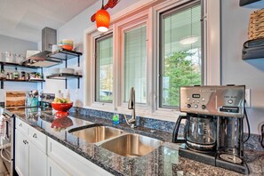 House (3 Bedrooms) | Interior - Fire Pit, Smart TV: Waterfront Charlevoix Home (Charlevoix)