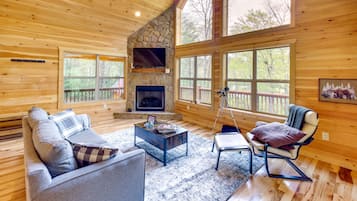 TV, fireplace, table tennis