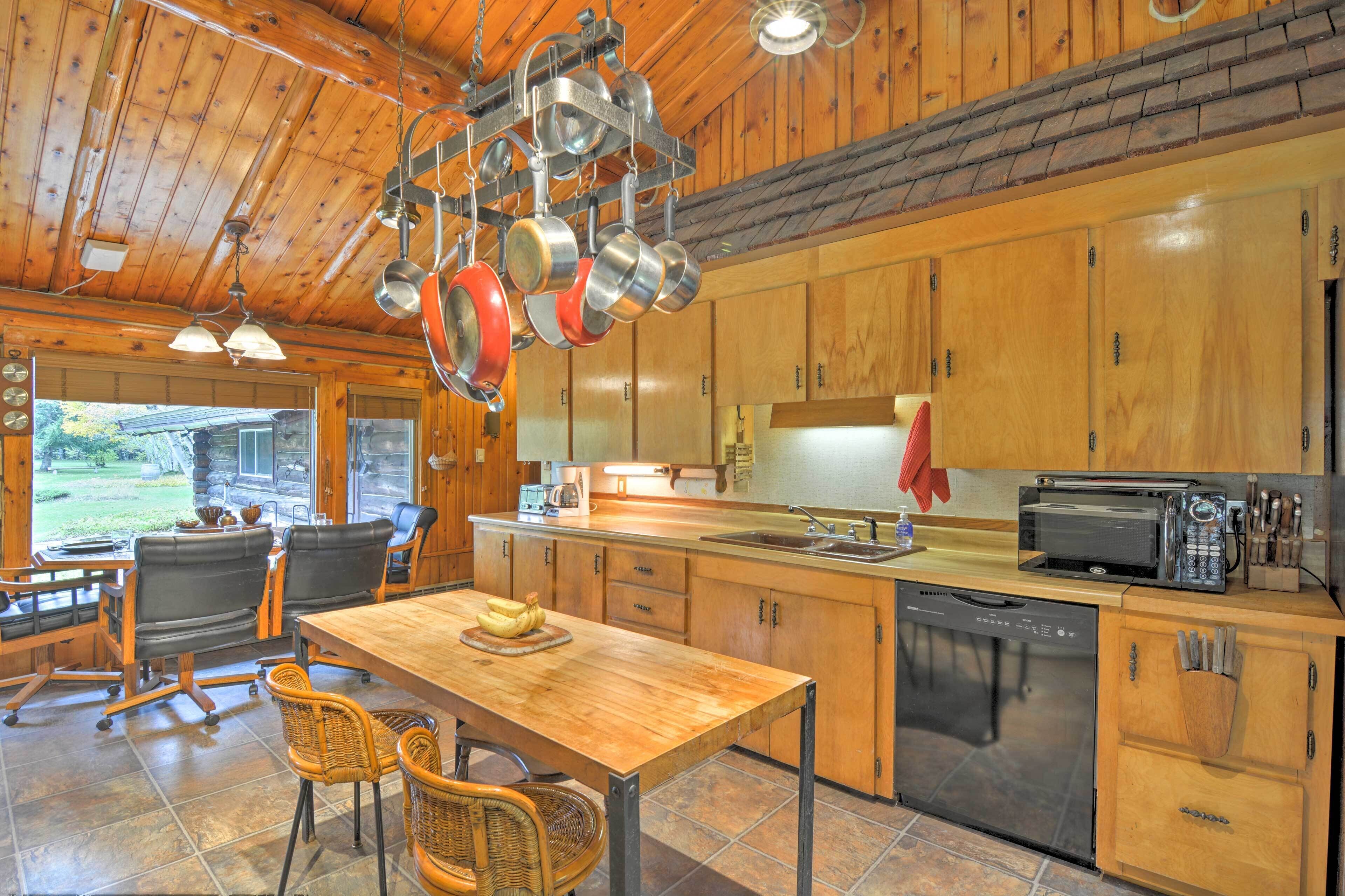 Microwave, oven, stovetop, dishwasher
