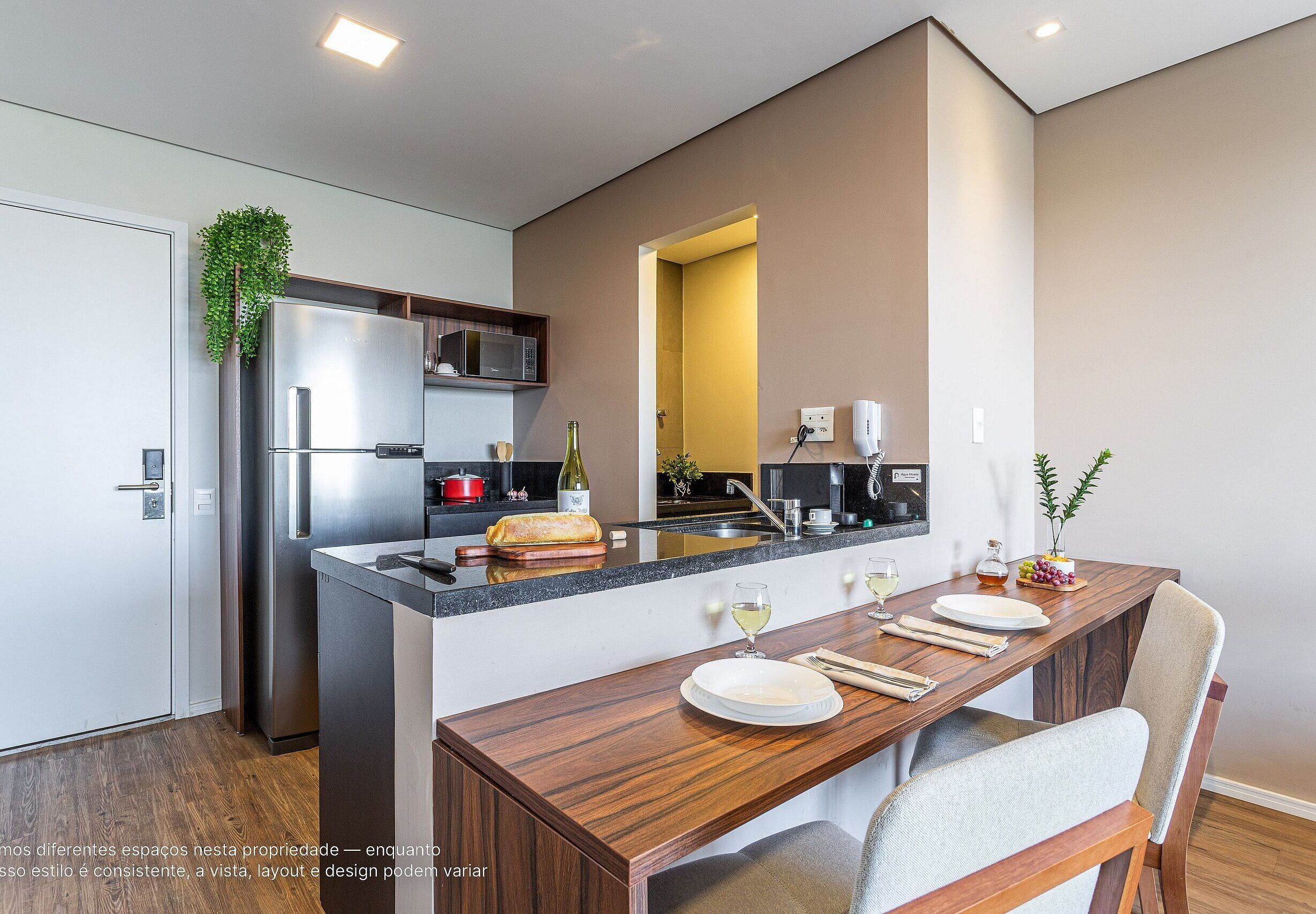 Design Apartment | Private kitchen | Coffee/tea maker, full-sized fridge, microwave, stovetop
