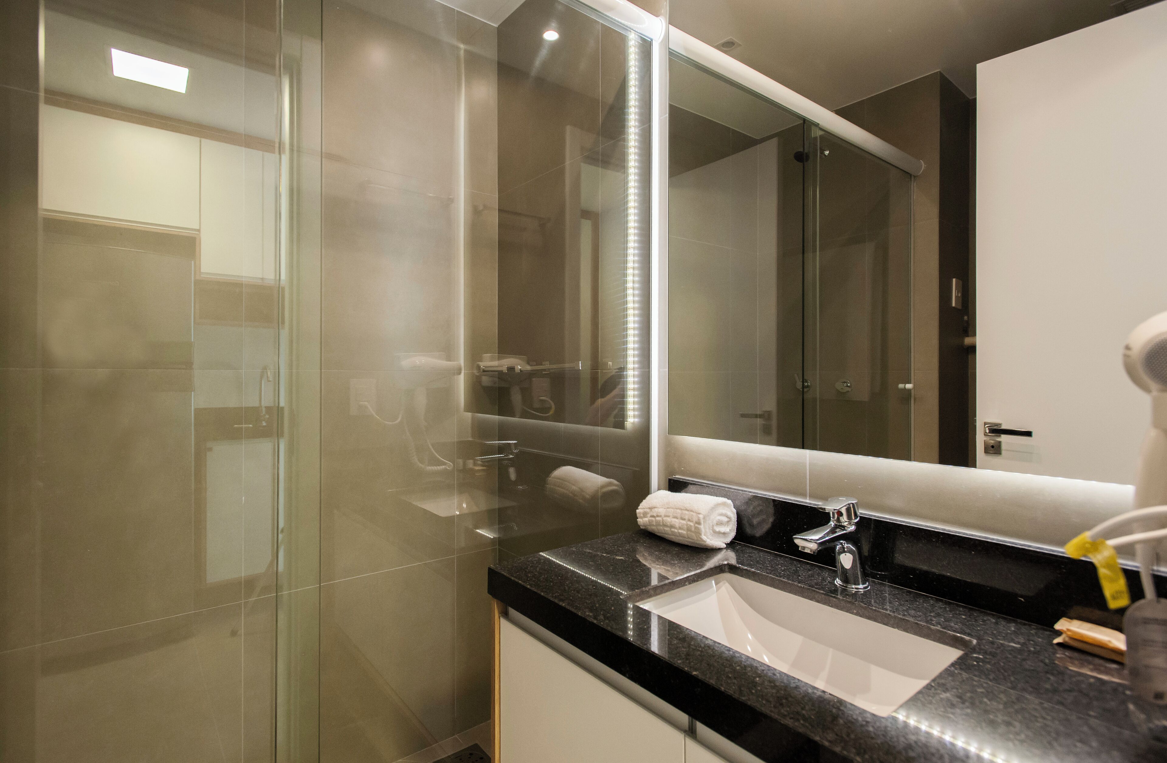 studio, 1 double bed | bathroom | shower, hair dryer, towels, soap