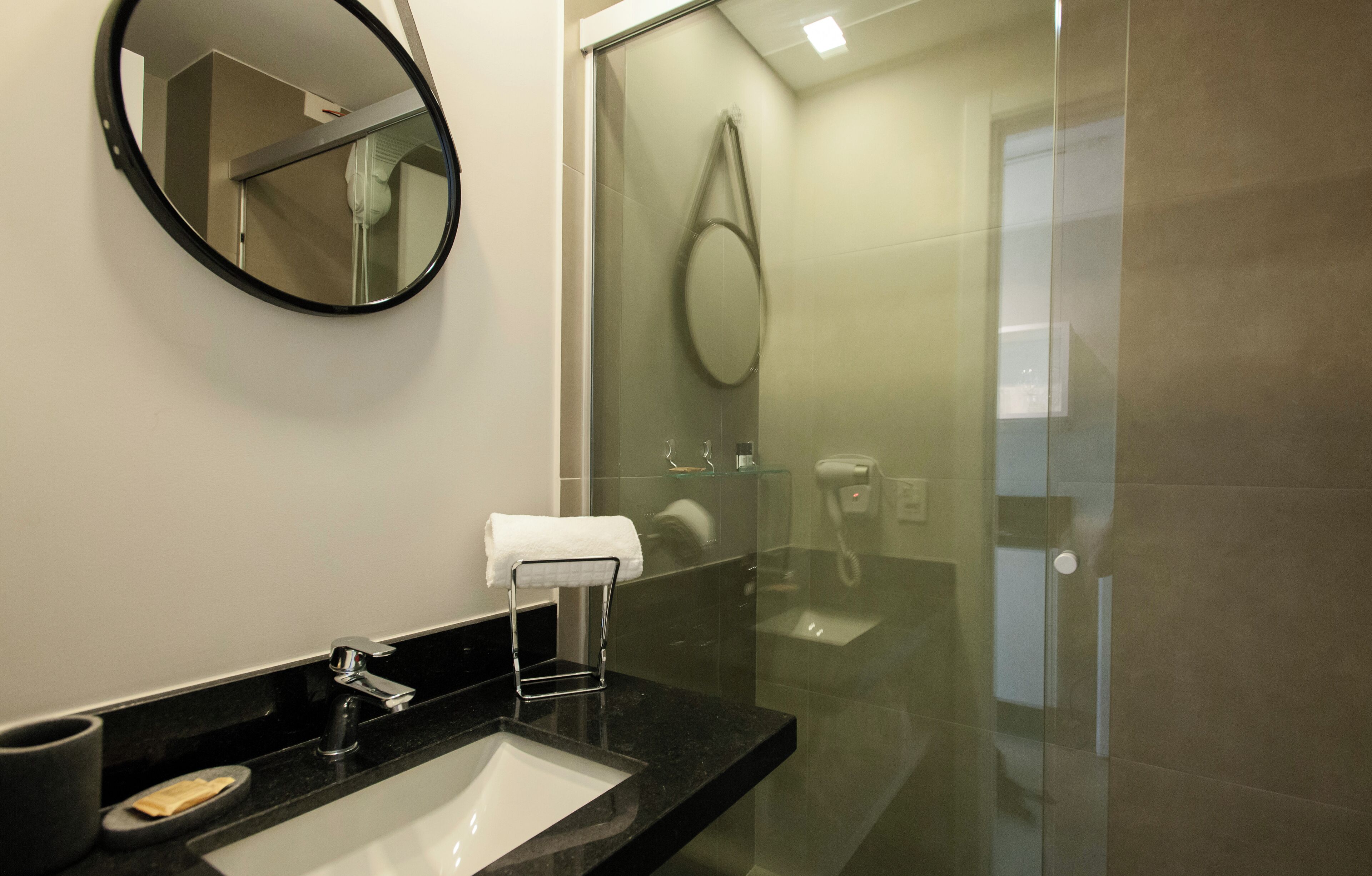 studio, 1 double bed | bathroom | shower, hair dryer, towels, soap