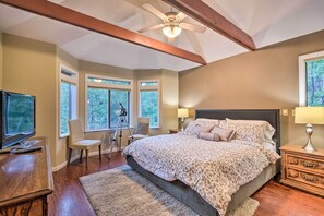 House (3 Bedrooms) | Interior - Deck + Grill: Mtn Haven in Stanislaus Nat'l Forest (Arnold)