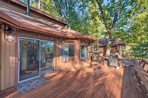 Deck + Grill: Mtn Haven in Stanislaus Nat'l Forest