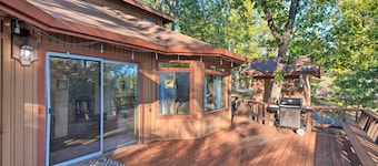 Deck + Grill: Mtn Haven in Stanislaus Nat'l Forest