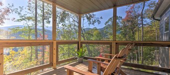 Panoramic Mtn Views & Hot Tub! Secluded Marion Gem