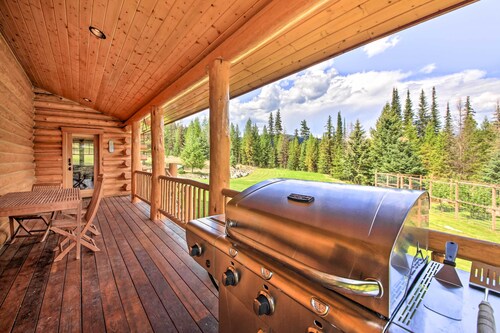 Waterfront Log Home w/ 95 Acres on Yaak River