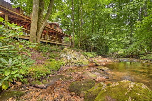 Scenic Creekside Cabin w/ Wraparound Porch!