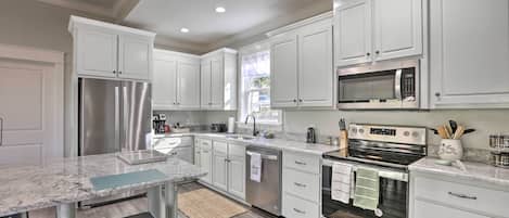 Microwave, oven, stovetop, dishwasher
