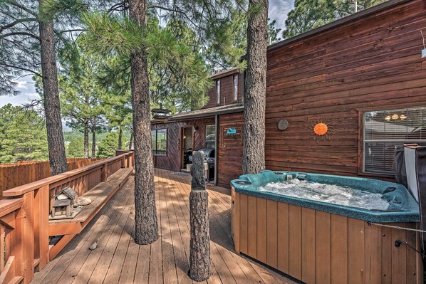 House (3 Bedrooms) | Front of property - Cozy Ruidoso Cabin w/ Private Hot Tub & Large Deck (Ruidoso)