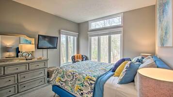 2 bedrooms, iron/ironing board, bed sheets