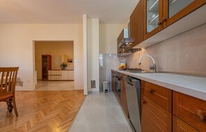 Fridge, oven, stovetop, dishwasher