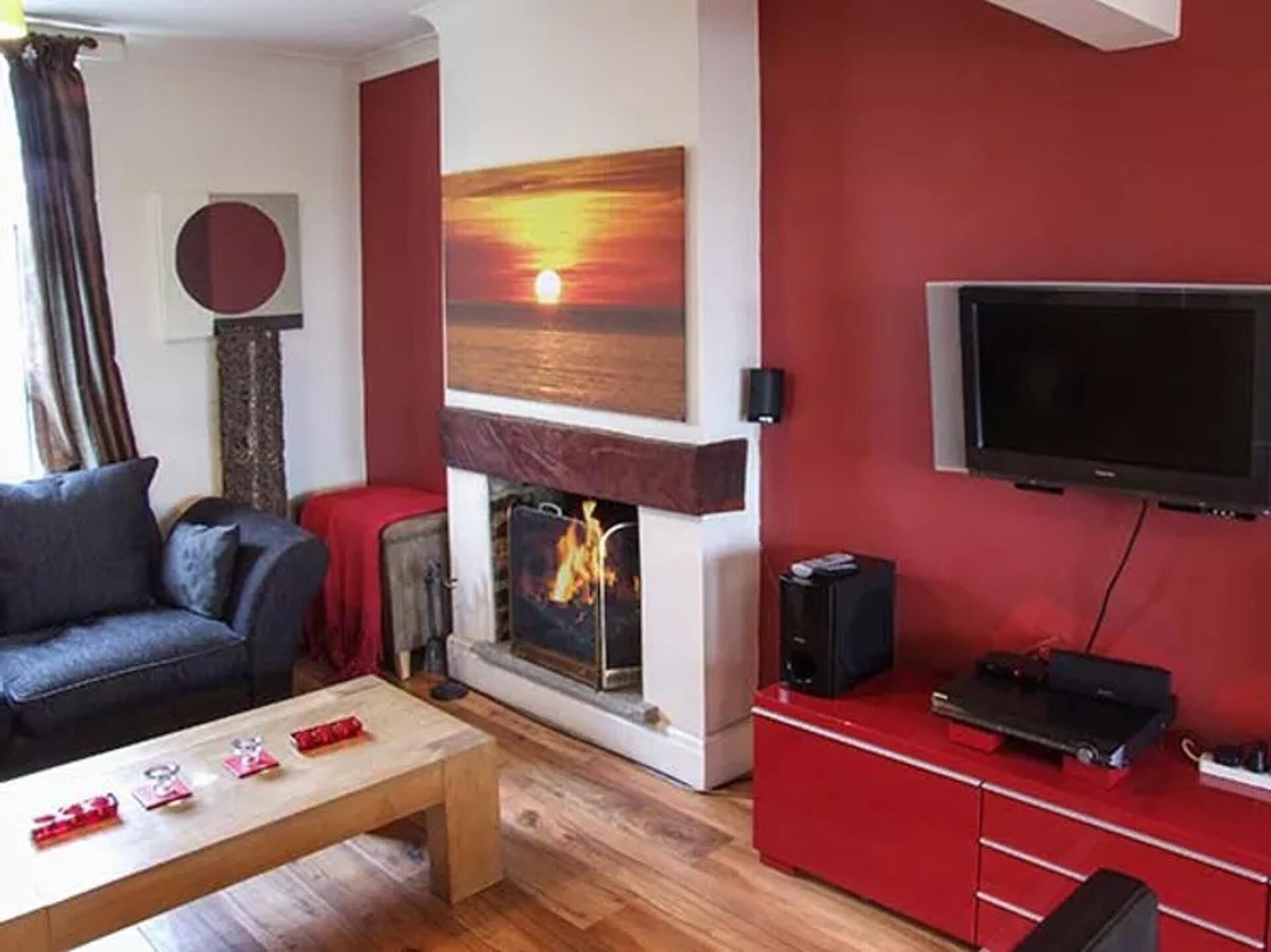 Cottage, Multiple Beds | Living area | Fireplace