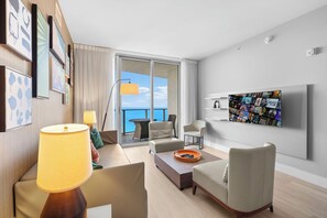 Living area - Seaside Splendor: Ocean & City Views (Hollywood)