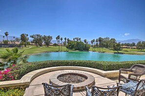 Apartment (1 Bedroom) | Interior - Furnished Patio + Resort Pools: Palm Desert Condo (Palm Desert)