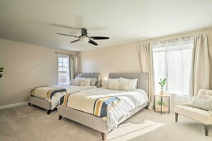 3 間睡房、熨斗/熨衫板、免費嬰兒床、床單