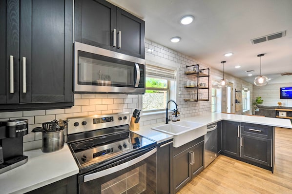 House (3 Bedrooms) | Interior - Gorgeous Cabin w/ Pergolas, Walk to River! (Canyon Lake)