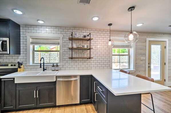 House (3 Bedrooms) | Interior - Gorgeous Cabin w/ Pergolas, Walk to River! (Canyon Lake)