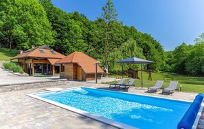 A heated pool