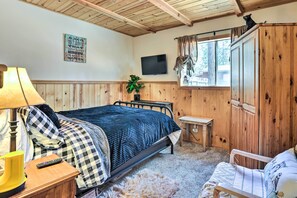 House (2 Bedrooms) | 2 bedrooms, bed sheets - Charming Big Bear Cabin w/ Gas Grill (Big Bear City)