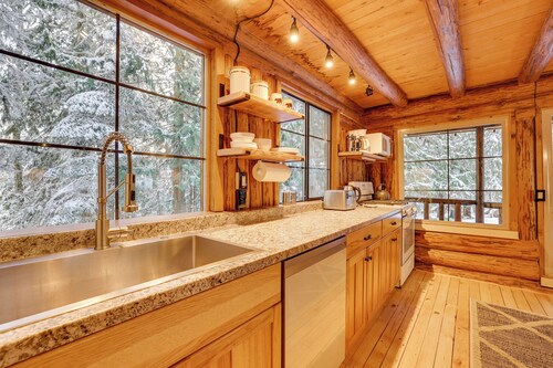 Rustic Sequim Cabin w/ Fire Pit & Forested Views!