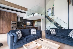 Smart TV, fireplace, video games